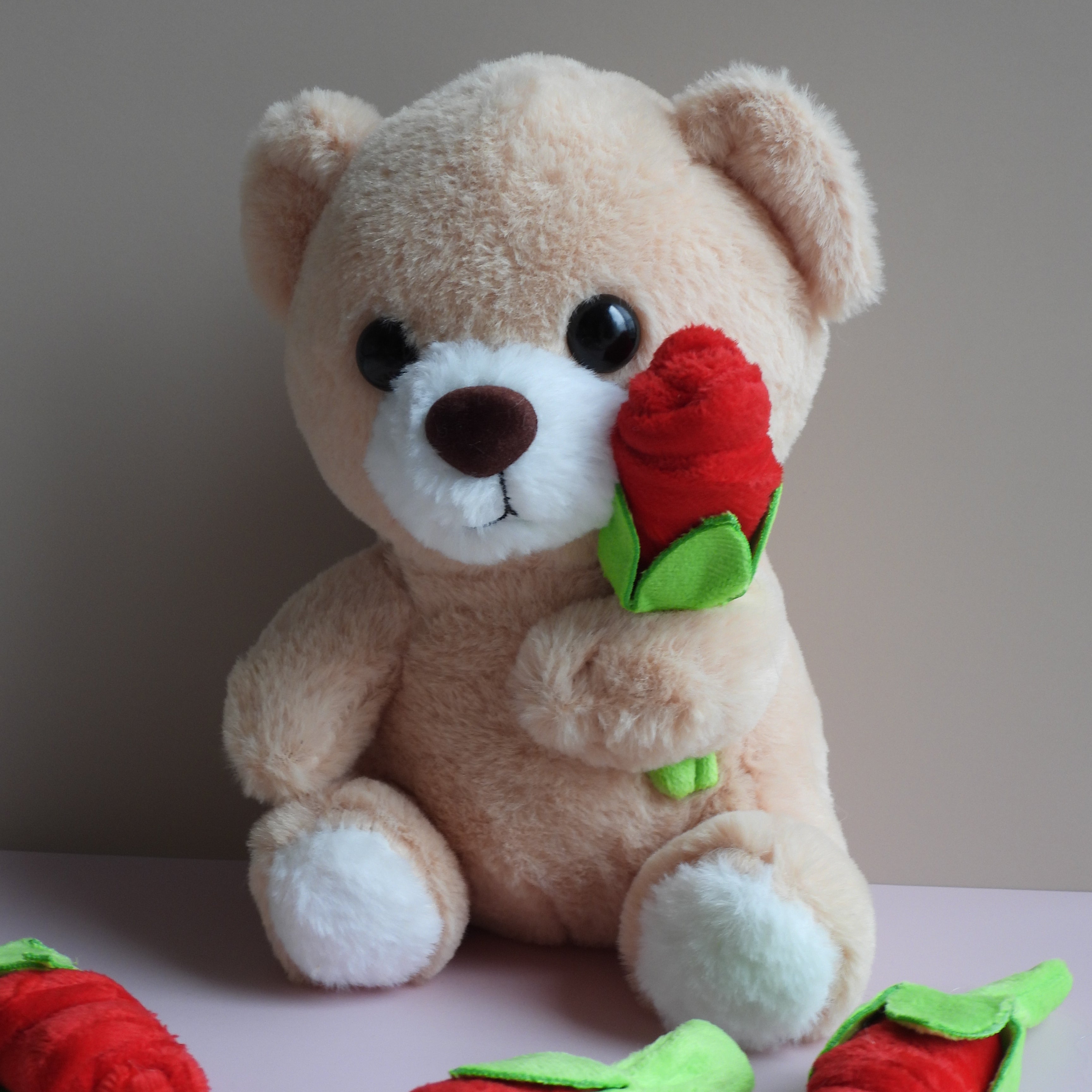 Bear Plush Toy With Rose