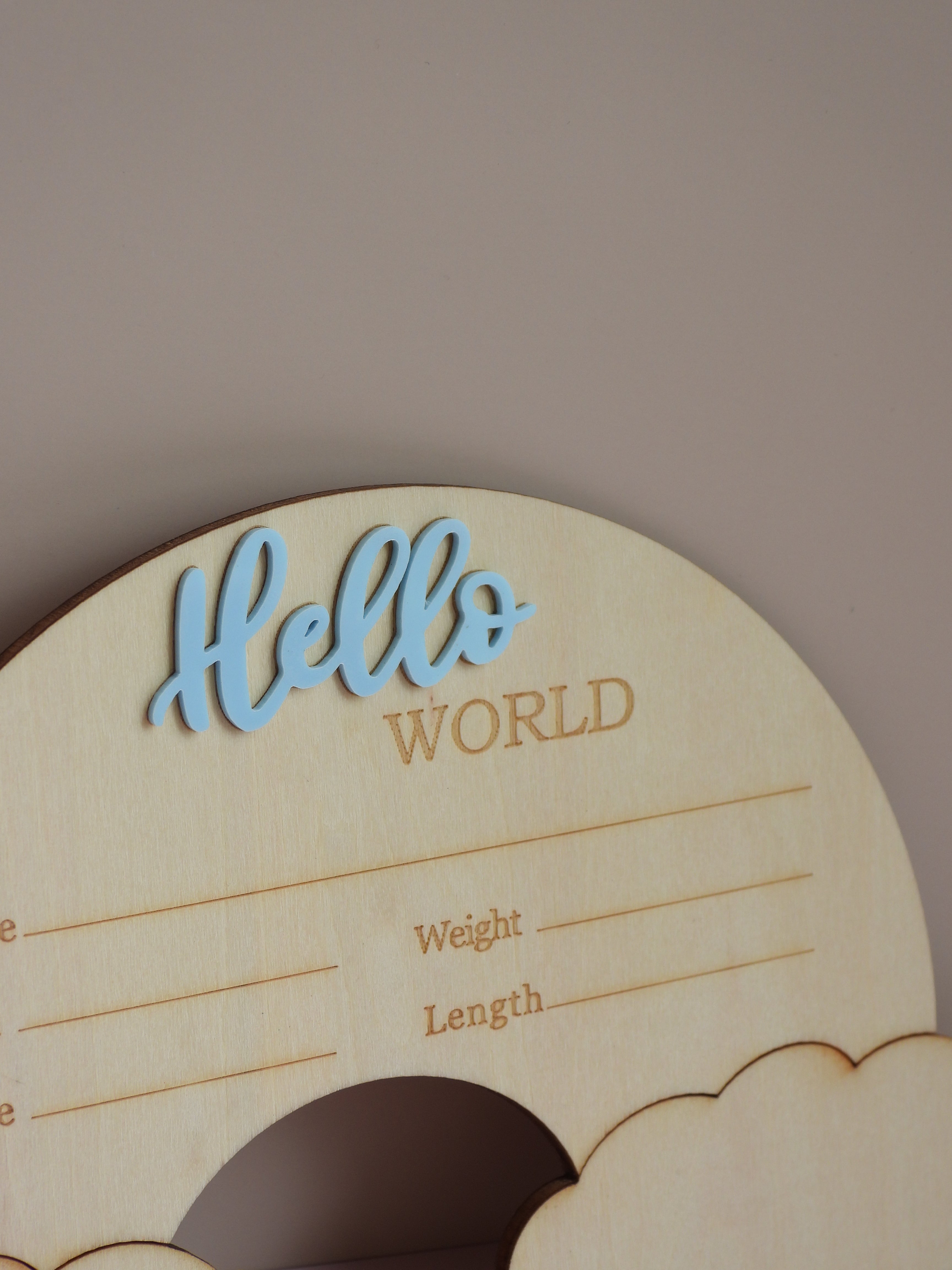 Rainbow "Hello World" Announcement Plaque
