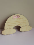 Rainbow "Hello World" Announcement Plaque