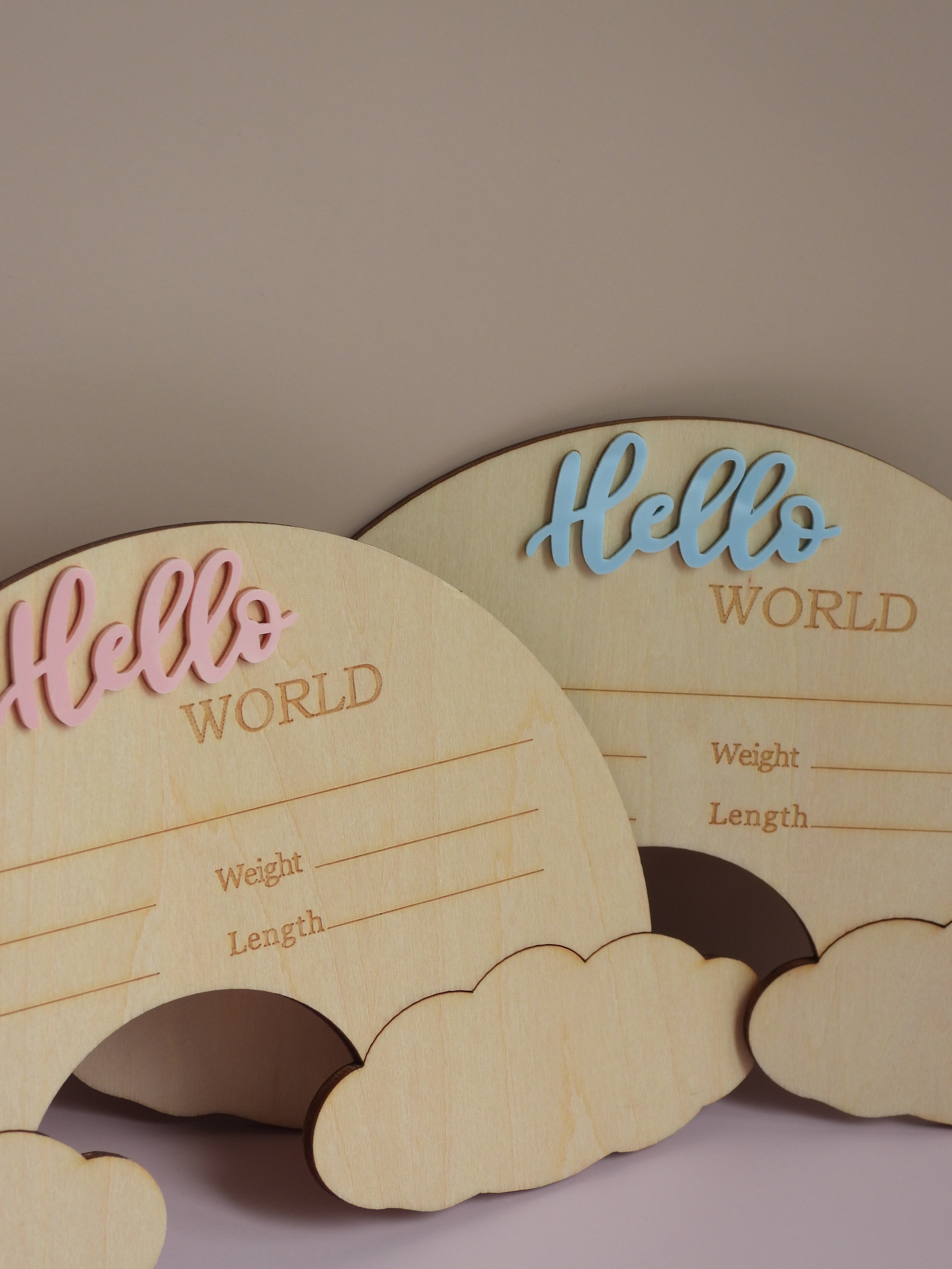 Rainbow "Hello World" Announcement Plaque