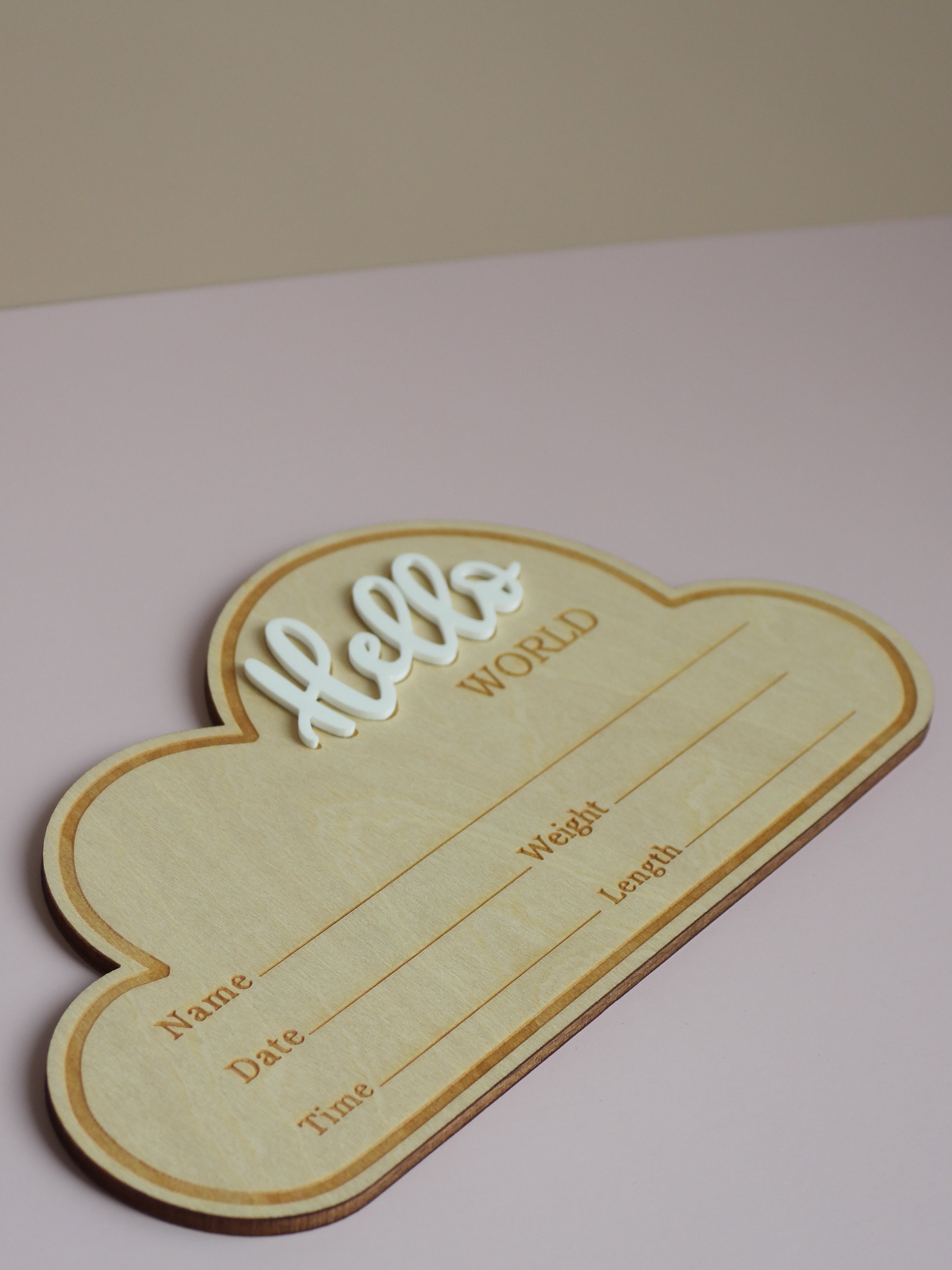 Cloud “Hello World” Announcement Plaque