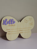 Butterfly “Hello World” Announcement Plaque