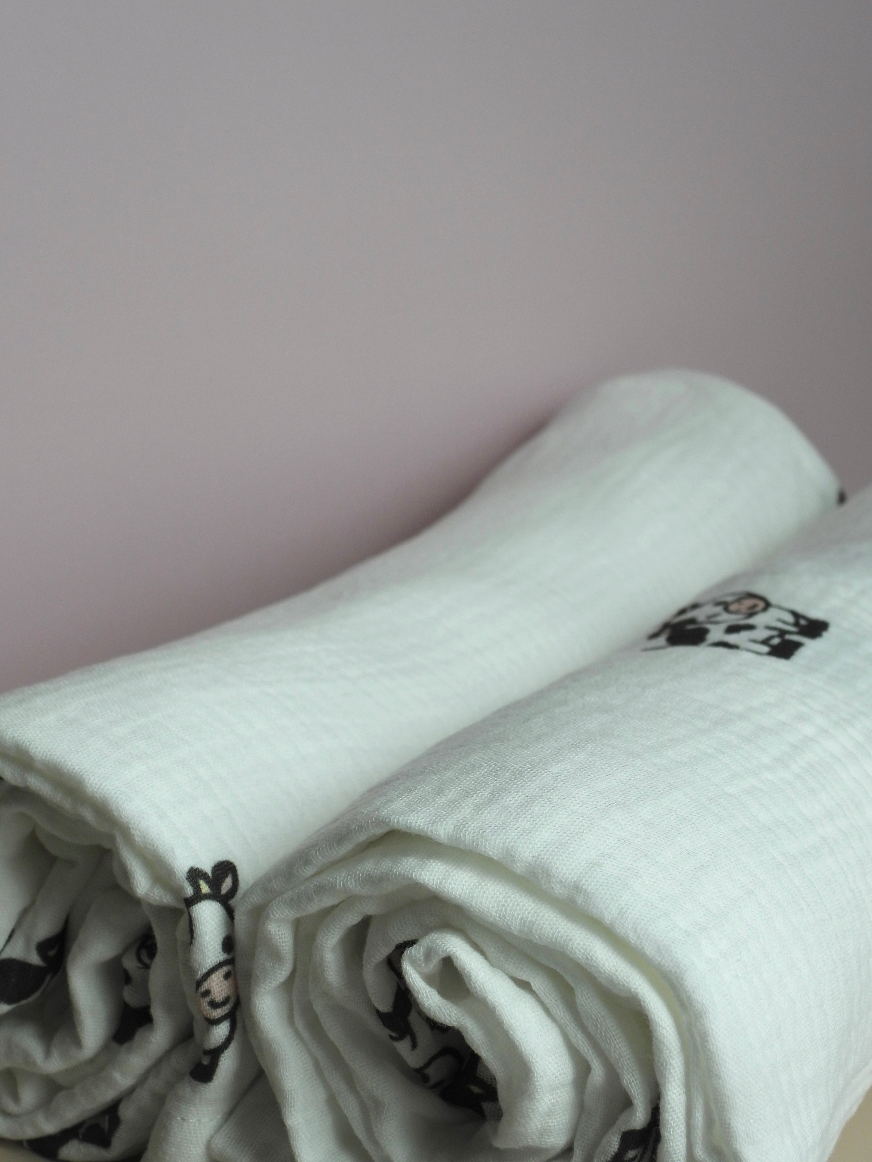 Cow Print Organic Cotton Swaddle - 2 Pack
