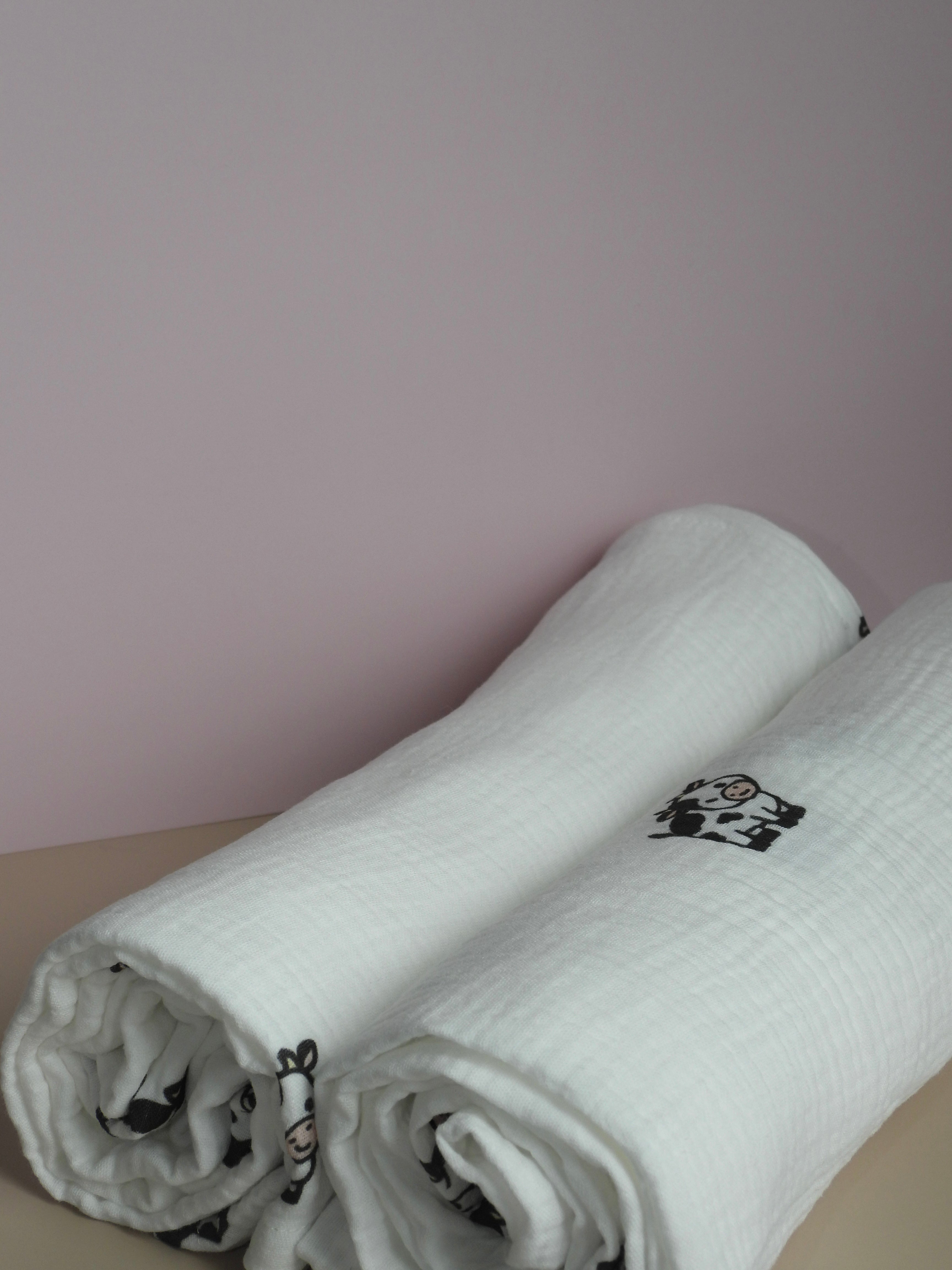 Cow Print Organic Cotton Swaddle - 2 Pack