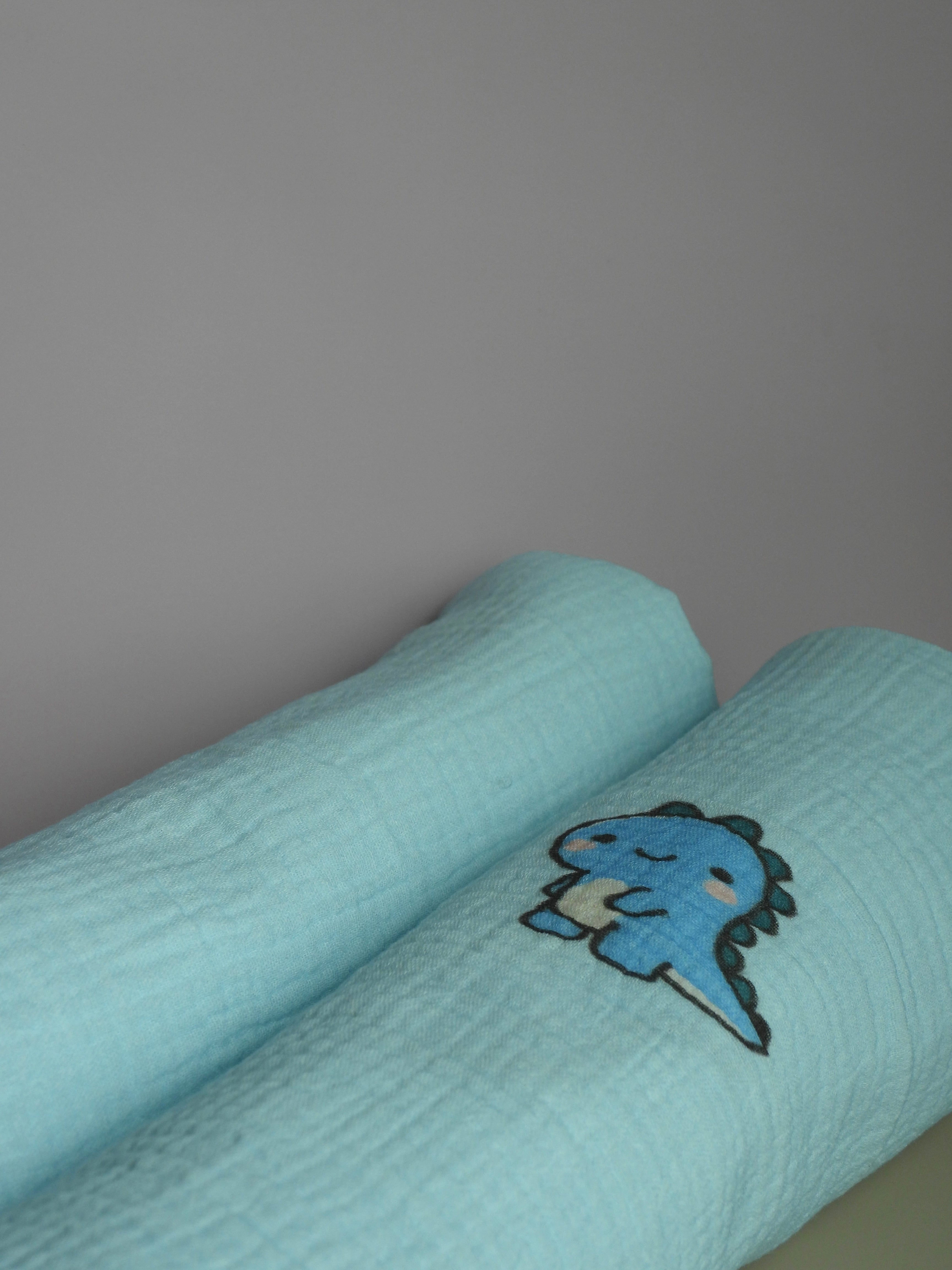 Blue Dino Organic Cotton Swaddle - 2 Pack