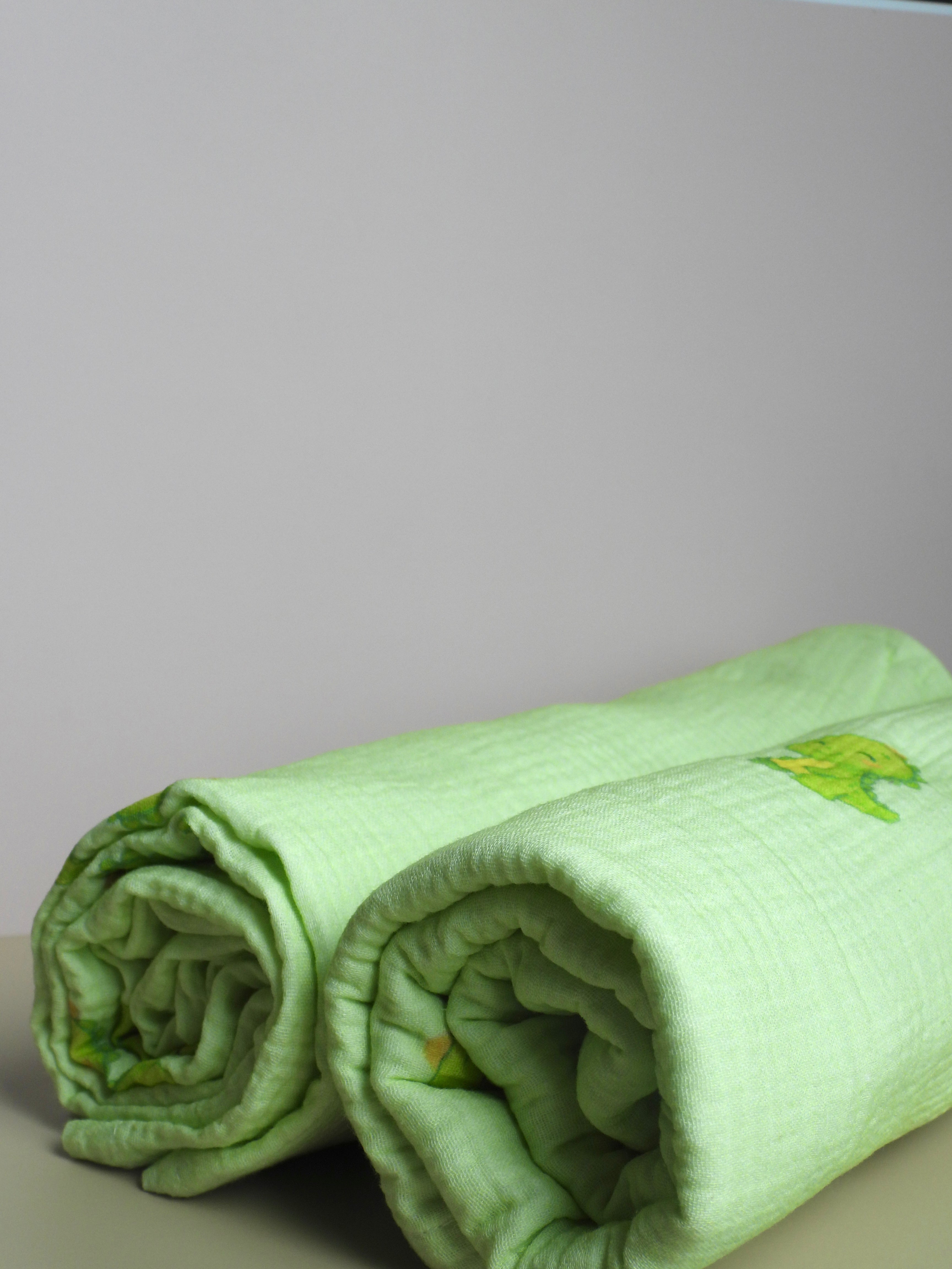 Green Dino Organic Cotton Swaddle - 2 Pack