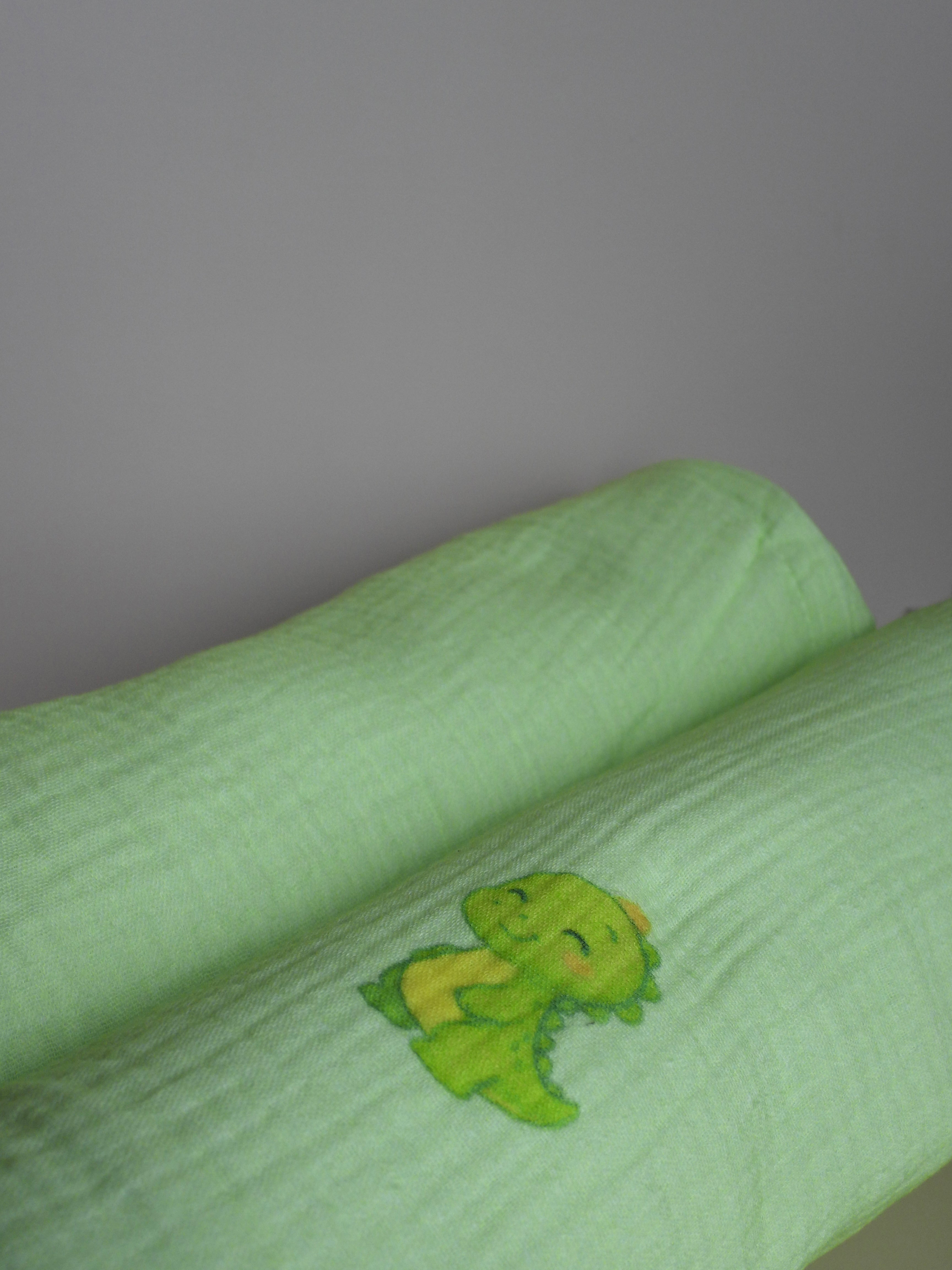 Green Dino Organic Cotton Swaddle - 2 Pack