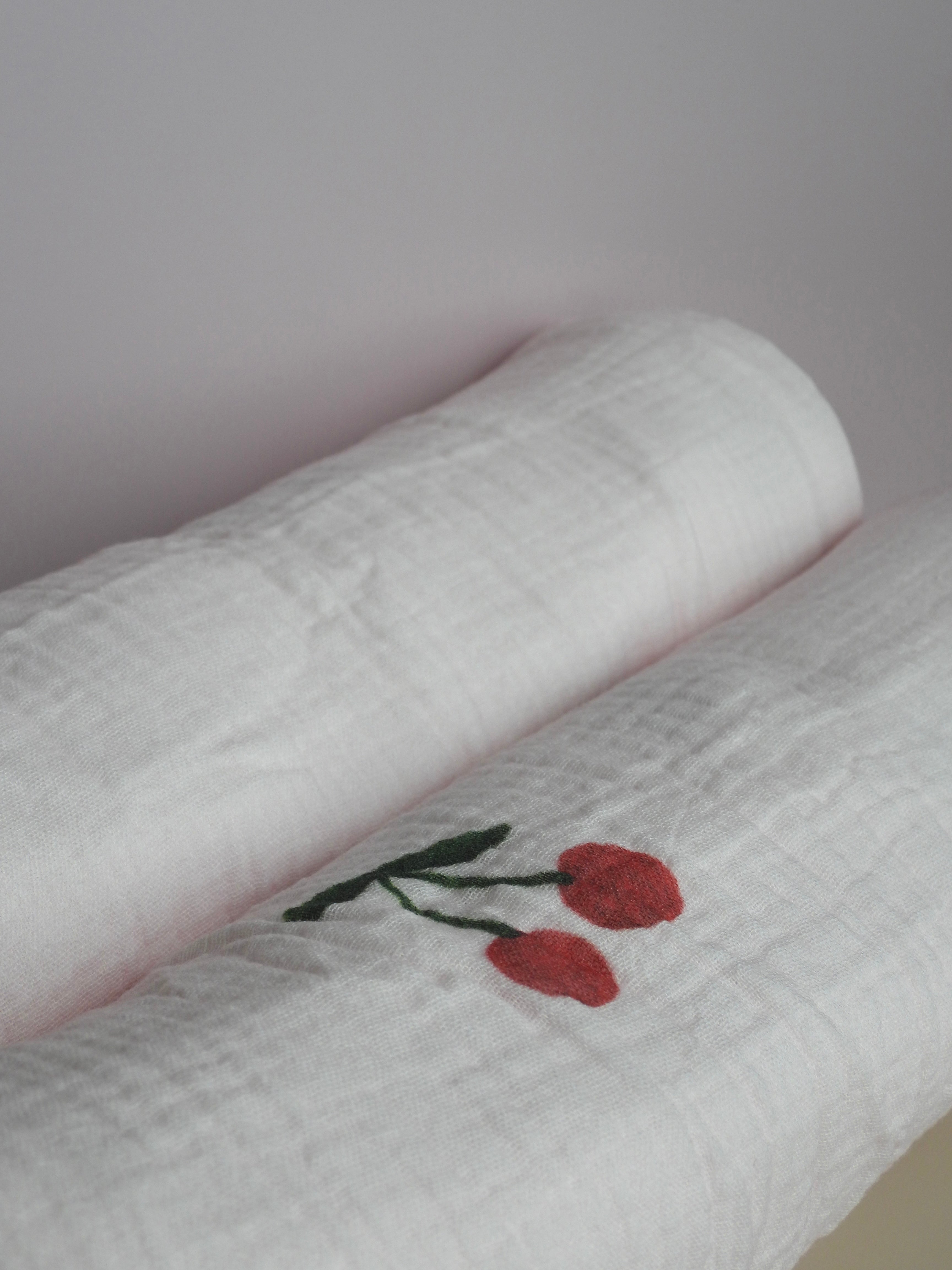 Cherry Pink Organic Cotton Swaddle - 2 Pack