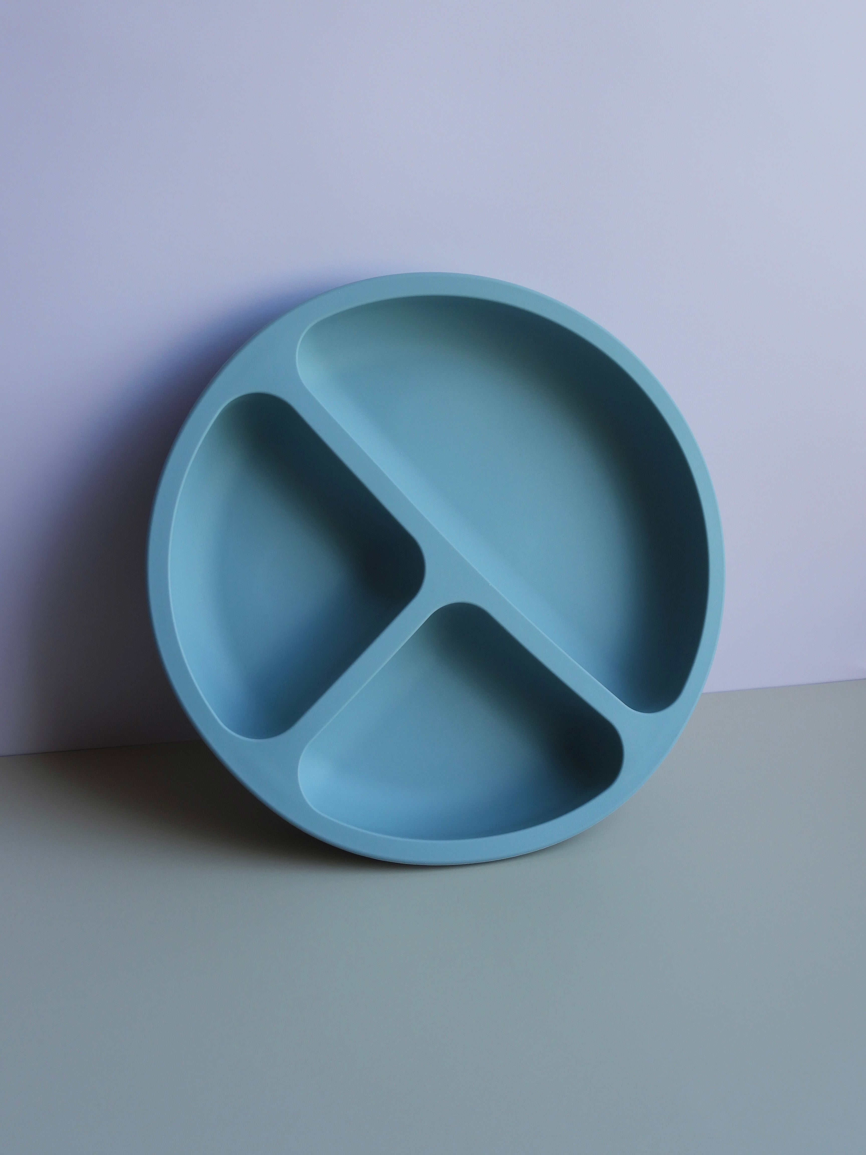 Silicone Baby Feeding Set - Round Plate With Suction
