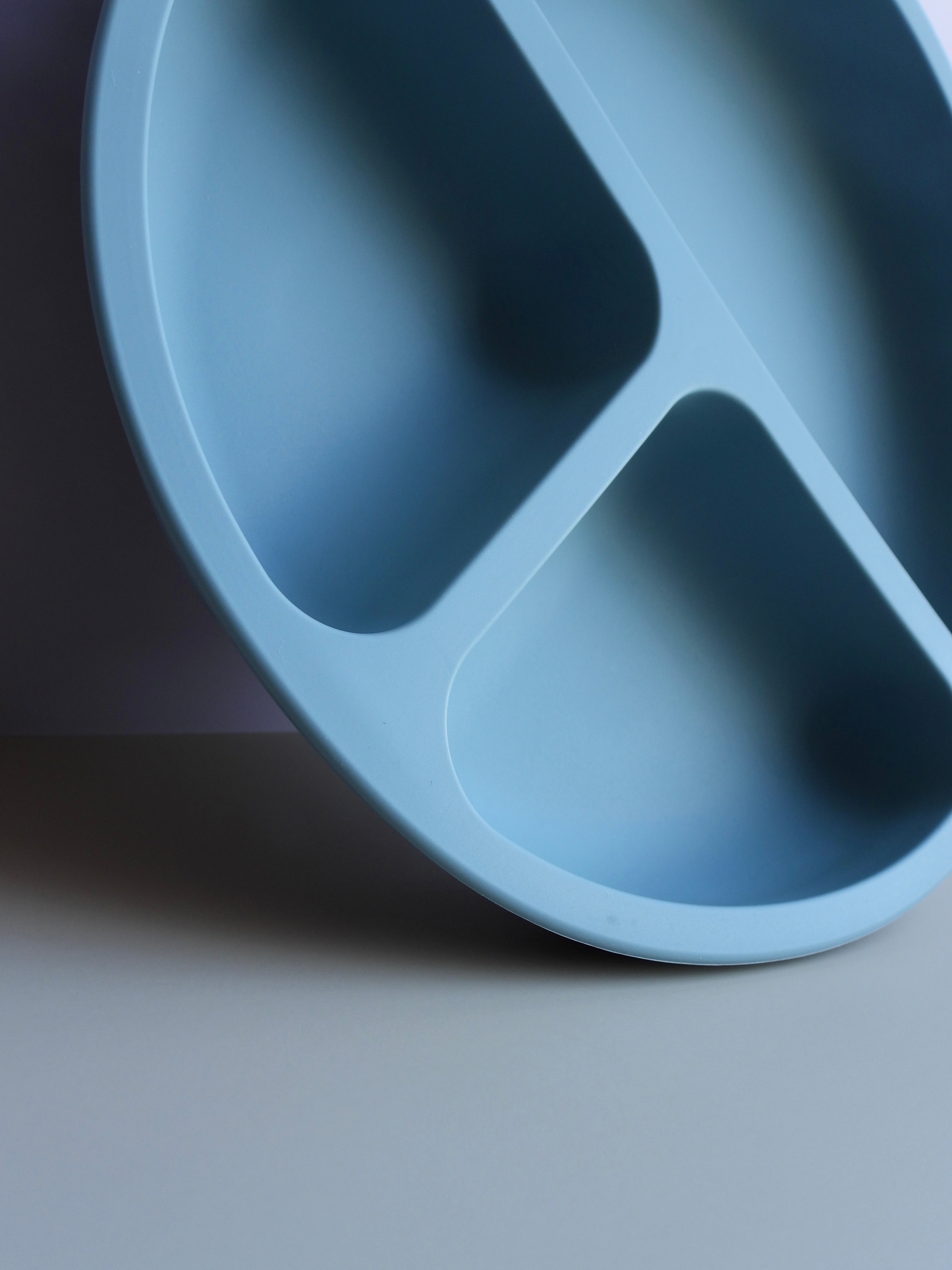 Silicone Baby Feeding Set - Round Plate With Suction