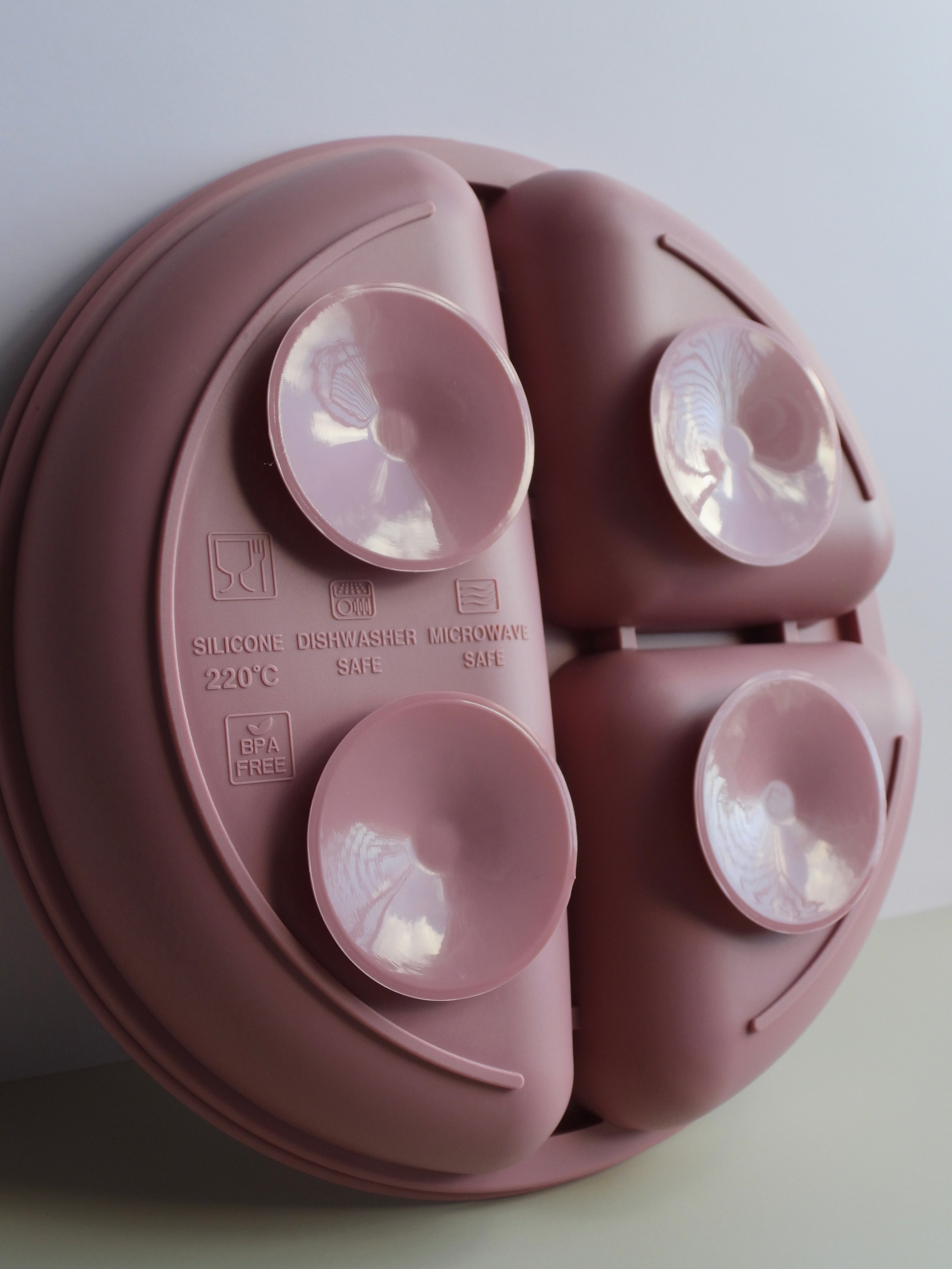 Silicone Baby Feeding Set - Round Plate With Suction