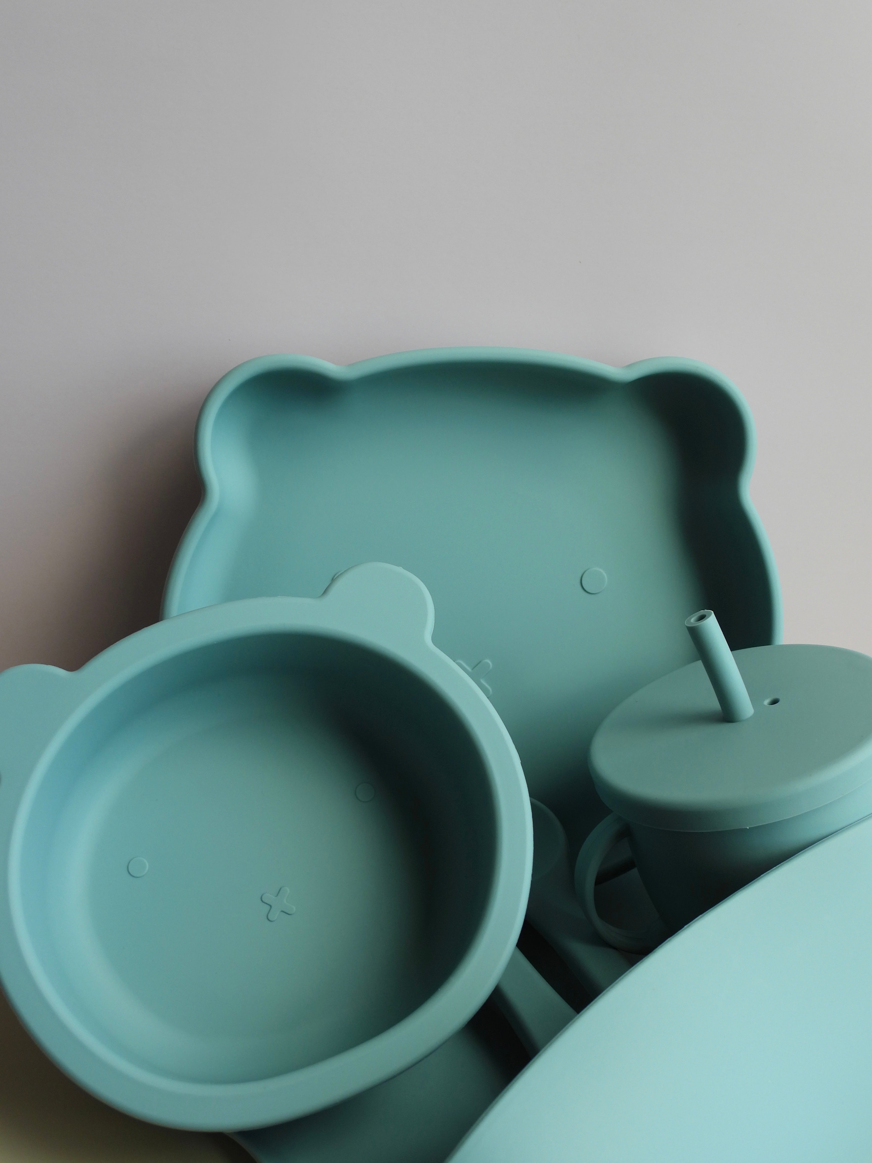 Silicone Baby Feeding Set - Bear Plate With Suction