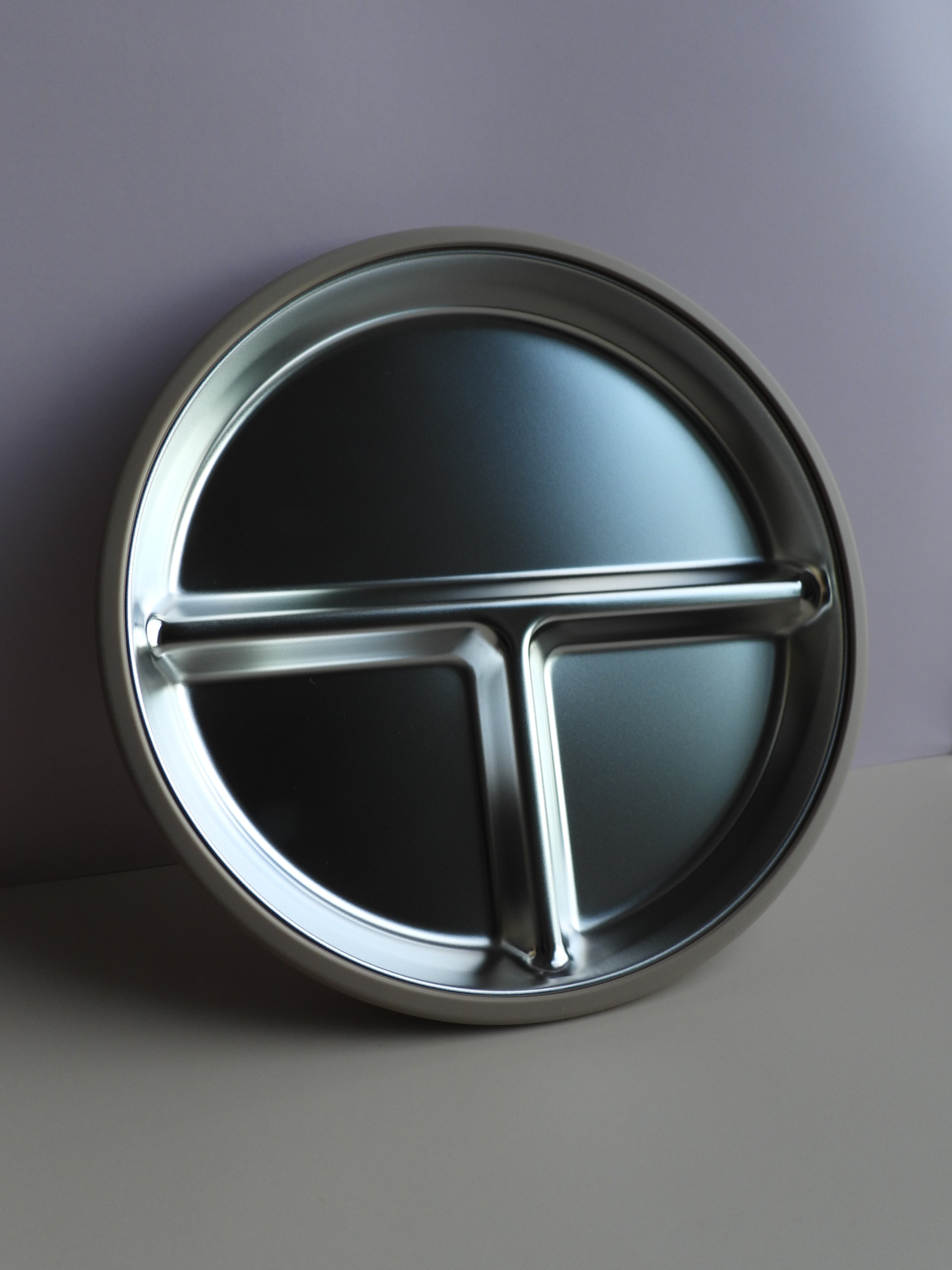 Round Stainless Steel Silicone Suction Divider Feeding Plate
