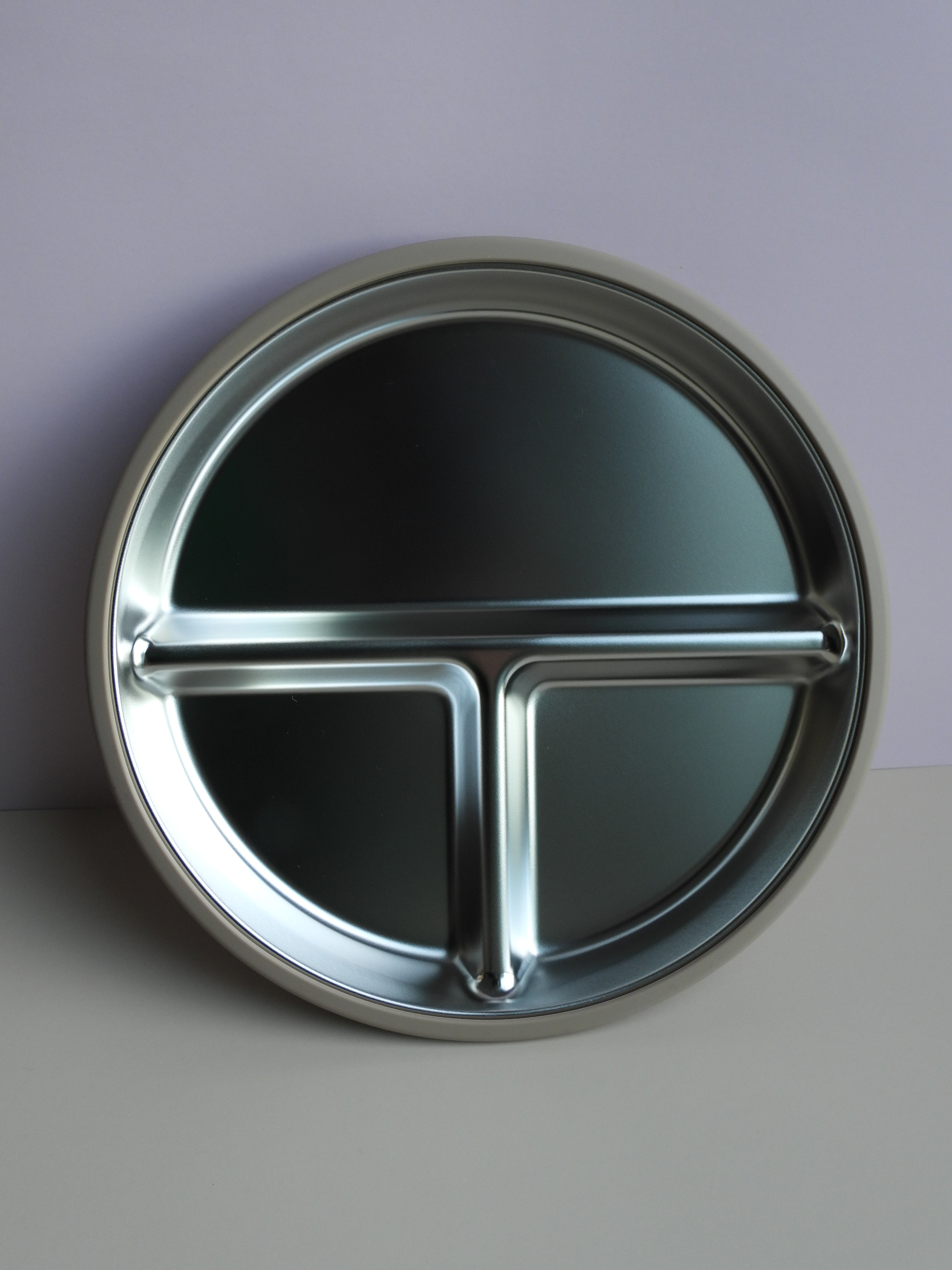 Round Stainless Steel Silicone Suction Divider Feeding Plate