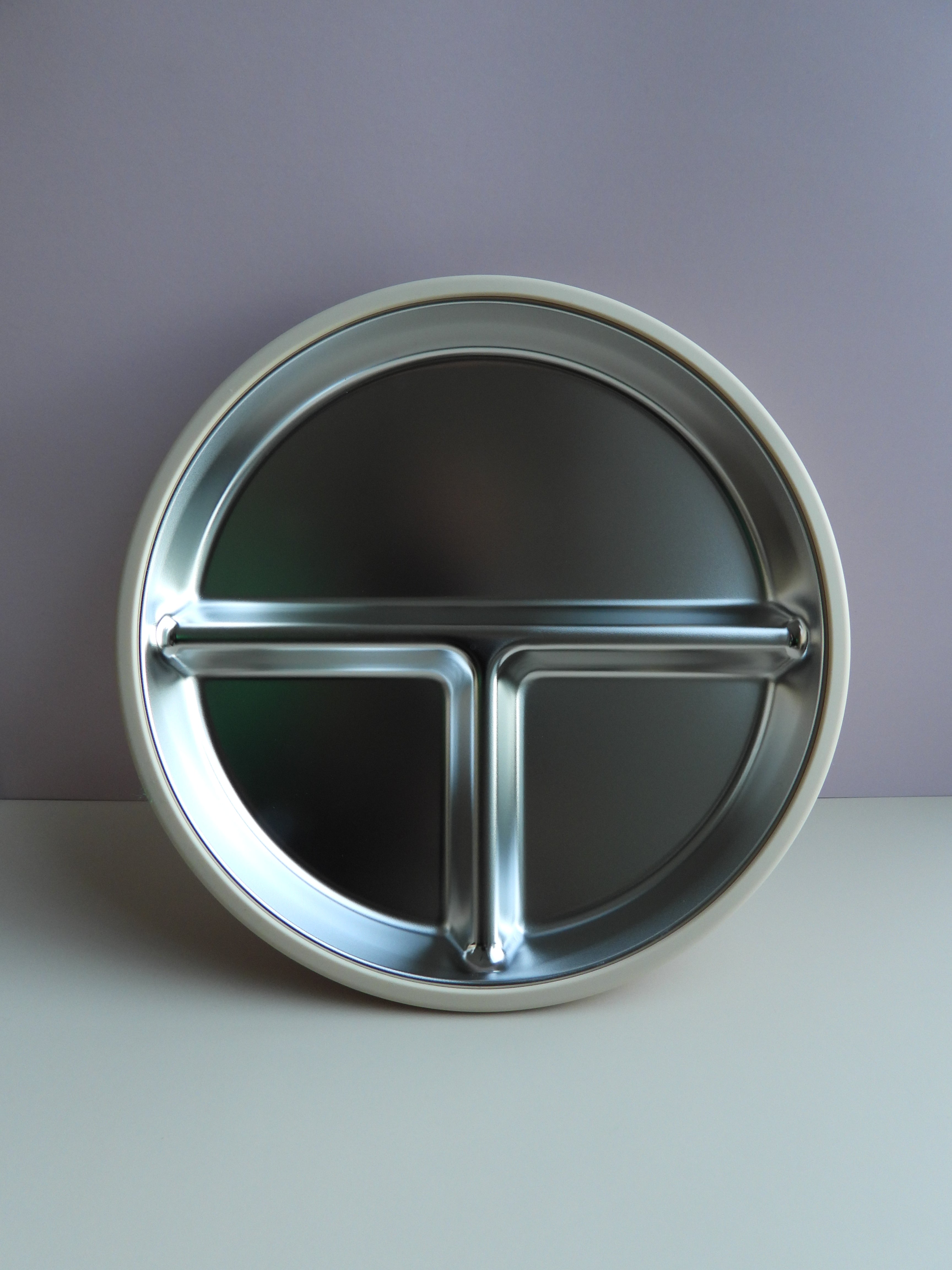 Round Stainless Steel Silicone Suction Divider Feeding Plate