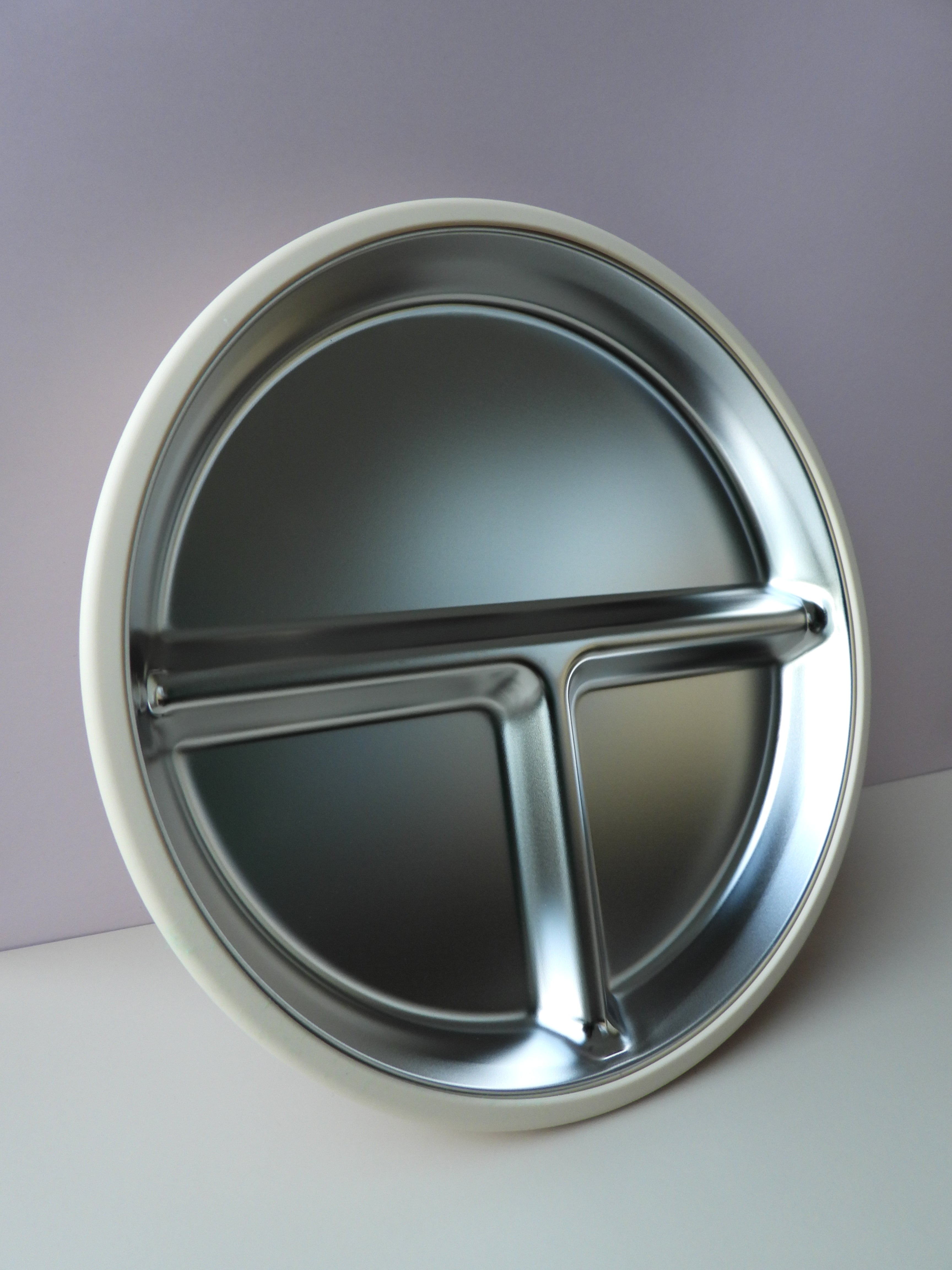 Round Stainless Steel Silicone Suction Divider Feeding Plate