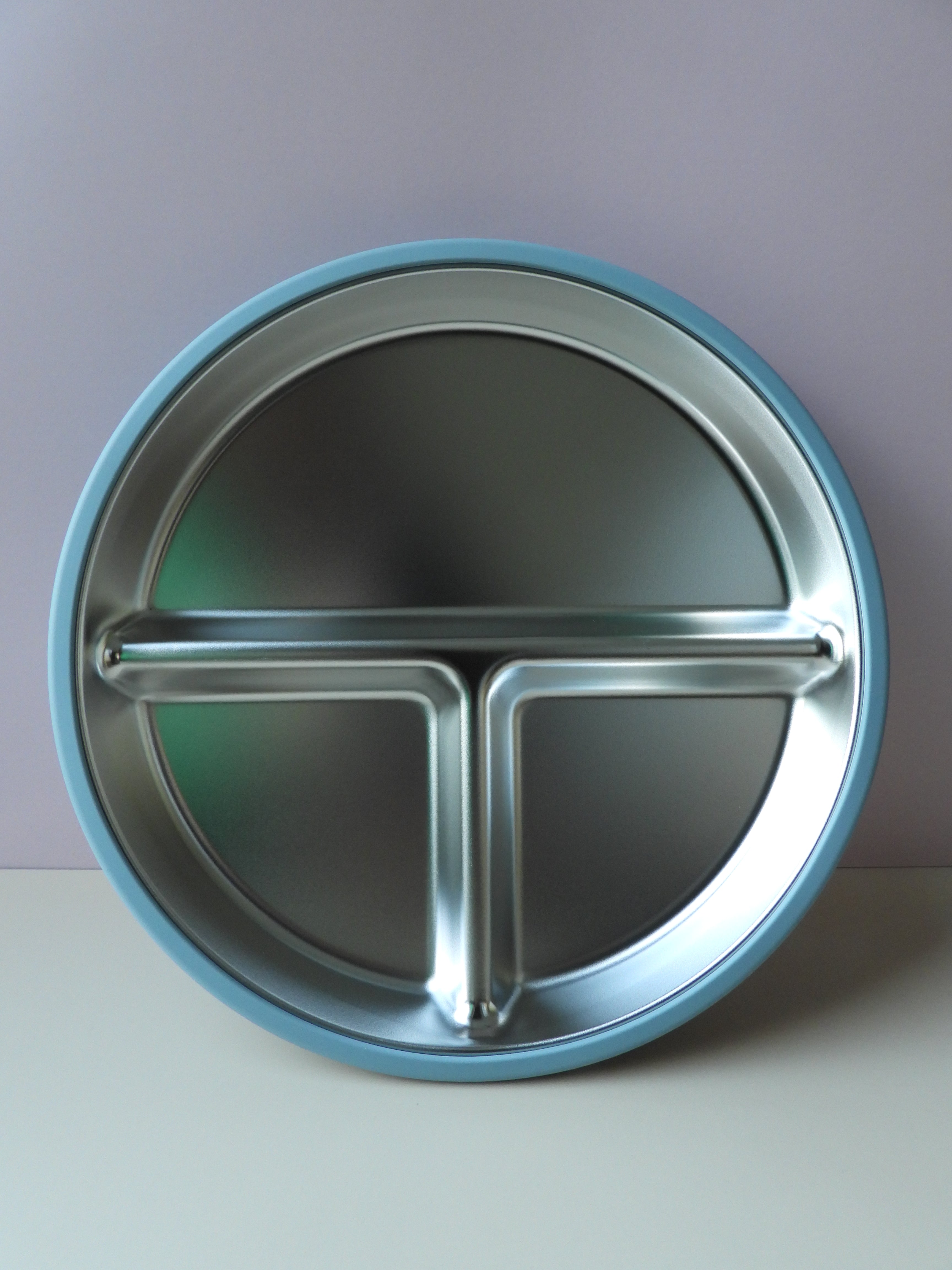 Round Stainless Steel Silicone Suction Divider Feeding Plate