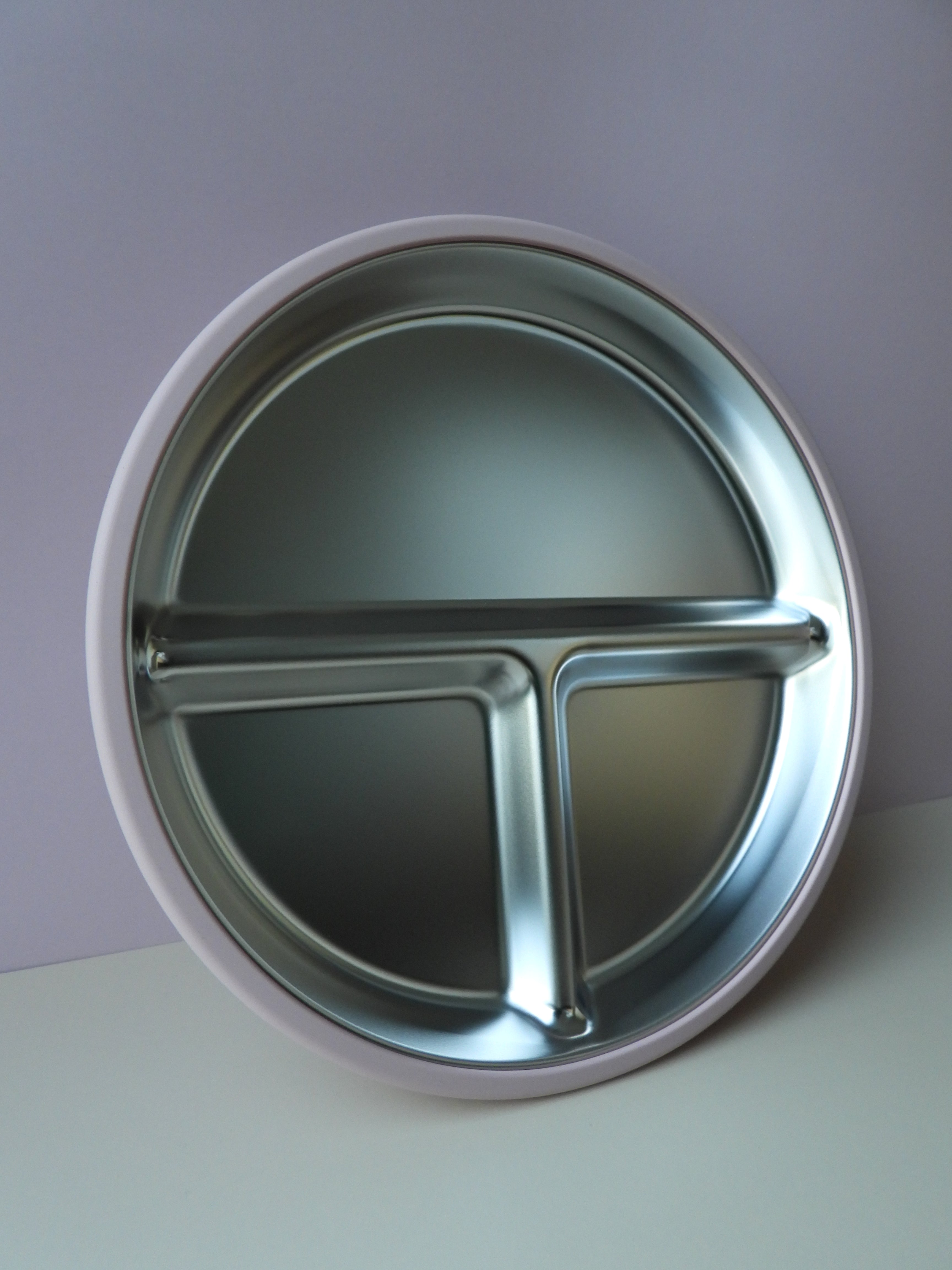 Round Stainless Steel Silicone Suction Divider Feeding Plate
