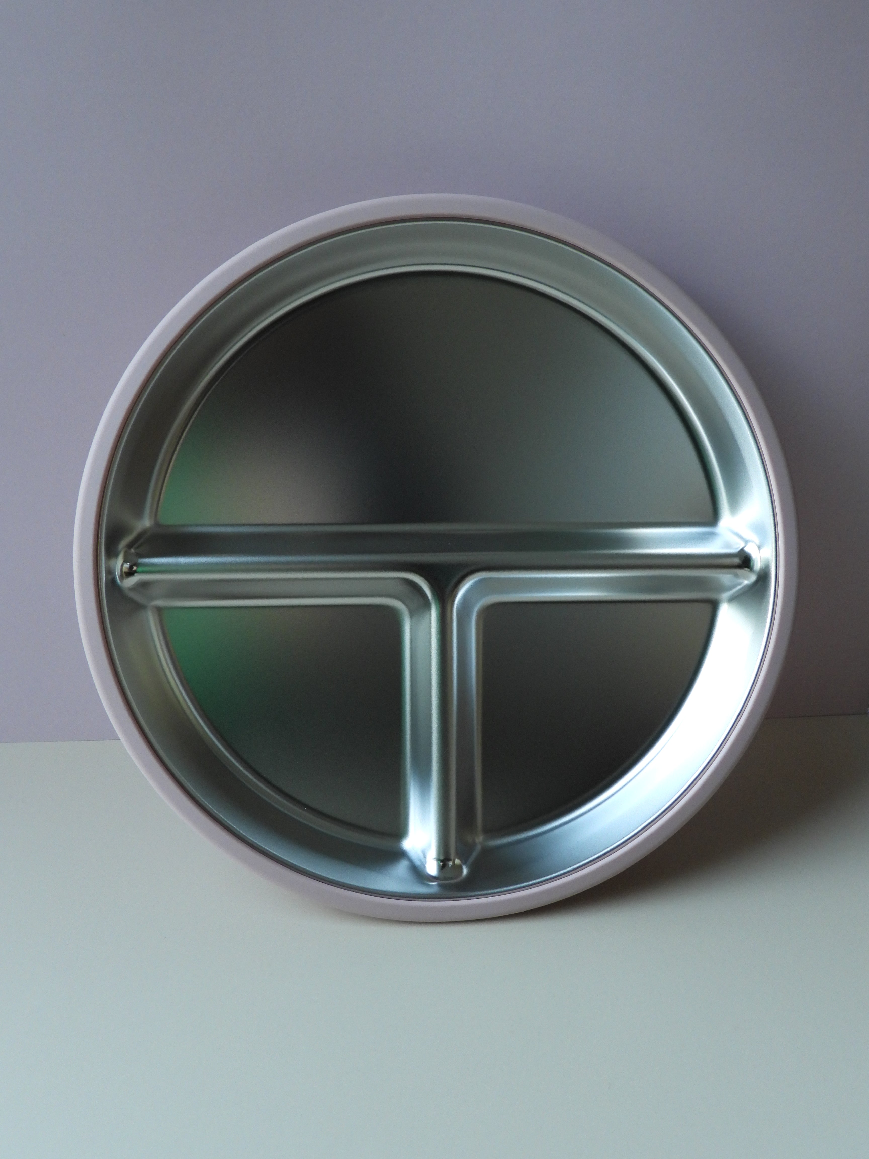 Round Stainless Steel Silicone Suction Divider Feeding Plate